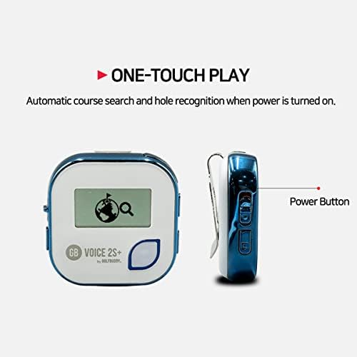 GOLFBUDDY Voice 2S+ Talking GPS Rangefinder, Clip on Hat Golf Navigation, Slope Mode on/Off, 18 Hours Battery Life, Shot Distance Measurement