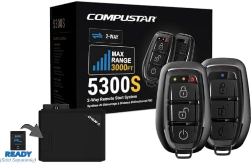 Compustar CS930-S All-in-One Remote Start Bundle - Two (1-Way), 3-Button Remotes G17 AM Water-Resistant Remotes 1,500-Ft. Max Range Keyless Entry Remote-Start-System