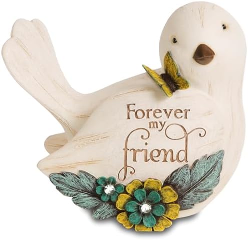 Pavilion Gift Company - Simple Spirits 41104 Decorative Bird Friend Make Life Beautiful Bird Figurine 3.5"