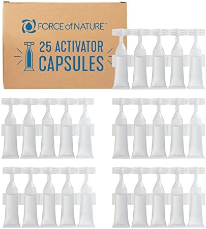 Force of Nature Cleaner & Disinfectant Capsule Refills - 25 ct | EPA-Registered, Non-Toxic Cleaning, Deodorizing, Sanitizing - Refills Make 25 Bottles (12 oz each) Replaces Multiple Cleaners