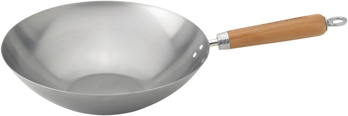Helen's Asian Kitchen Xylan Non-Stick Wok, 12-Inch Flat Bottom Wok