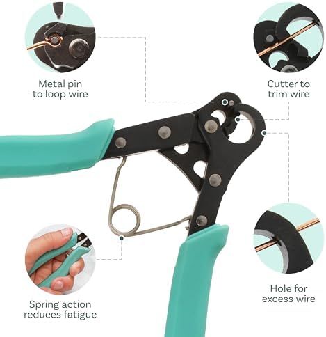 The Beadsmith Vintaj One Step Looper | Create and Trim Consistent 1.5 mm Loops for Jewelry Making, Use With 24-18g Craft Wire