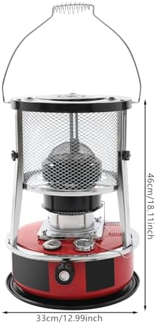 Portable Kerosene Space Heater – 8000 BTU Kerosene Stove Heater (1.37 Gal Capacity, 18H Runtime)