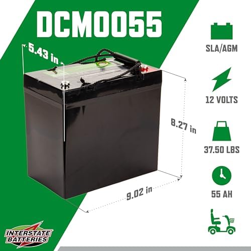 Interstate Batteries 12V 35Ah SLA AGM Deep Cycle Battery Insert Terminal