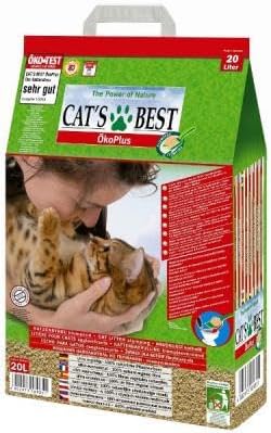 Cat's Best Original Clumping Wood Fibre Cat Litter 20 L / 8.6 kg | Clumping wood fibre cat litter - odour encapsulating, biodegradable, flushable - long-lasting and economical granules
