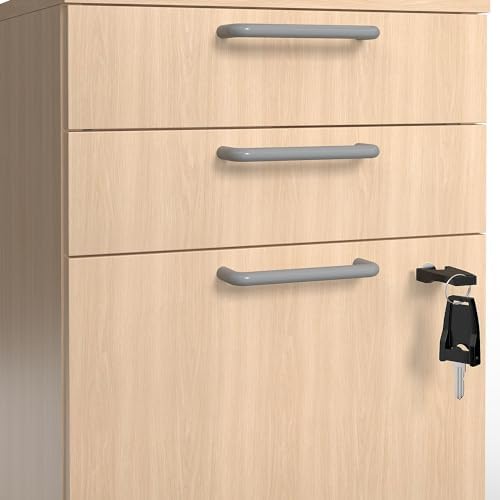 Union & Scale Staples Essentials 3-Drawer Vertical File Cabinet, Letter & Legal Size Documents, Lockable & Mobile, 21.3" D x 15.6" W x 24.3" H, Natural