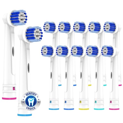 Replacement Toothbrush Heads Compatible with Oral B Braun | Professional 4Pack Electric Toothbrush Replacement Brush Heads for Oral-B Pro Precision Clean and More,Soft Dupont Bristles