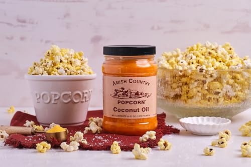 Amish Country Popcorn | Oil and Seasoning Variety Pack | Coconut Oil - 30 oz and Ballpark ButterSalt Popcorn Salt - 5.5 oz | Old Fashioned