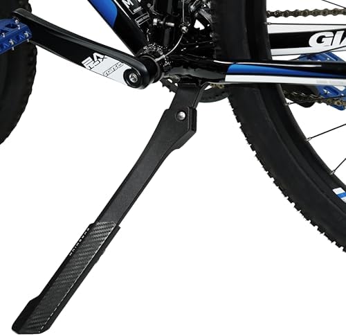 BV Bicycle Kickstand for 24”-28” - Adjustable Bikes Kickstand for Adult Bike with Non-Slip Foot & Spring-Loaded Latch for Stable Any-Angle Stance (Silver, Regular Duty)
