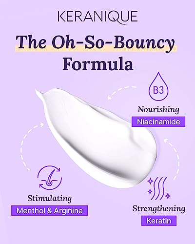 Keranique Volumizing Keratin Conditioner for Thinning Hair, Hair Regrowth | Keratin Amino Complex, Free of Sulfates, Dyes and Parabens, 8 Fl Oz | Volumizes Hair