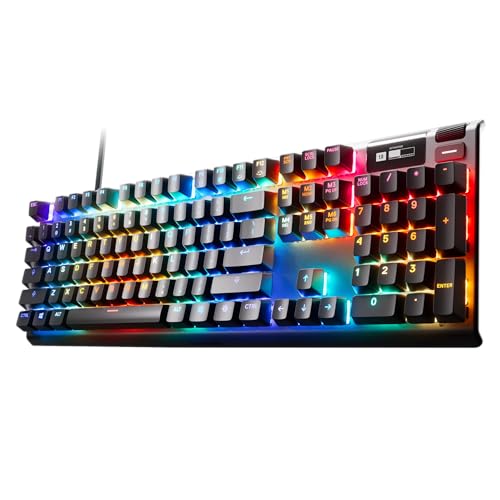 SteelSeries Apex Pro - HyperMagnetic Gaming Keyboard - World's Fastest Keyboard - Adjustable Actuation - OLED Screen - RGB - USB Passthrough​