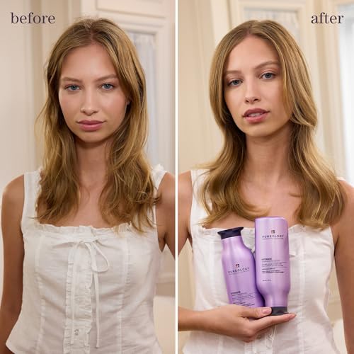 Pureology Hydrate Moisturizing Shampoo & Conditioner Set - For Medium to Thick Dry and Color Treated Hair, Softens and Deeply Hydrates, Sulfate-Free