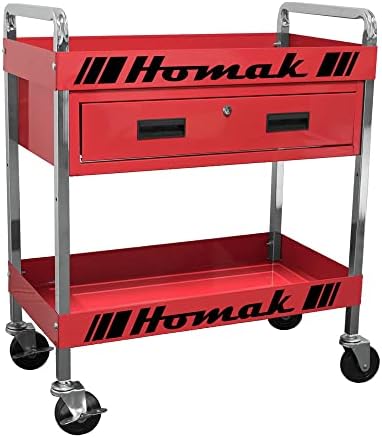 Homak 1-Drawer Utility Service Cart, Red, RD06030210