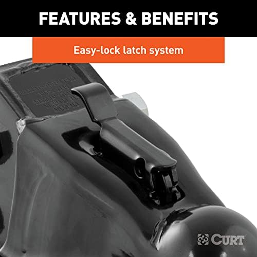 CURT 25330 Channel-Mount Adjustable Trailer Coupler, 2-5/16-Inch Hitch Ball, 14,000 lbs