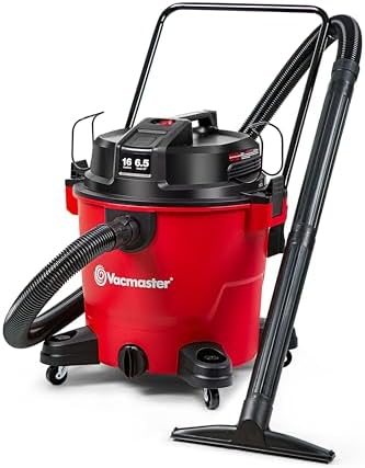 Vacmaster VJH1211PF 1101 12-Gal 5.5 Peak HP Heavy-Duty Wet/Dry Vac Red