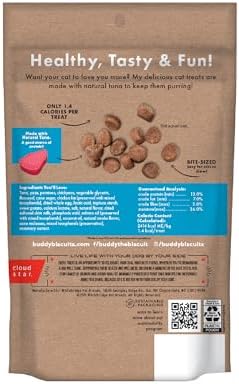 Buddy Biscuits Soft & Chewy Grain Free Cat Treats, Tuna, 3 oz. Pouch
