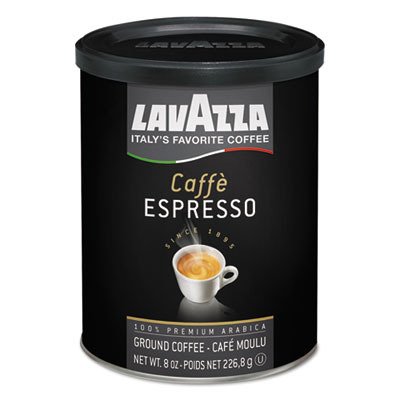 Lavazza Espresso Ground Coffee, Medium Roast, 100% Arabica, 8 oz Tin (Pack of 4)