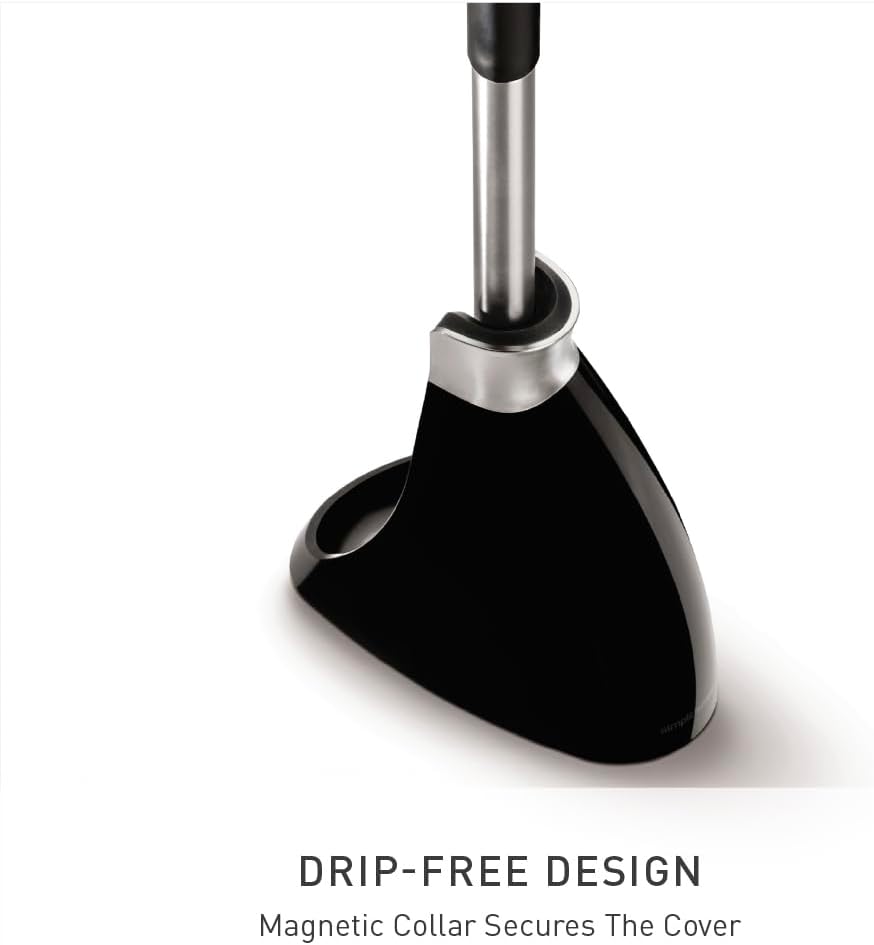 simplehuman Toilet Brush with Caddy Stainless Steel, Black