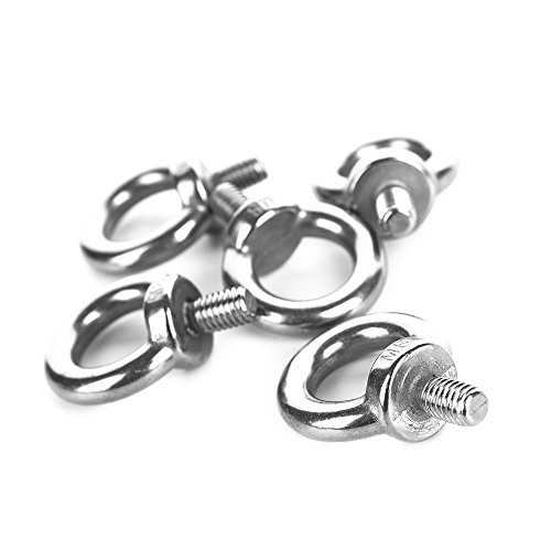 5Pcs 304 Stainless Steel M8 Male Thread Machinery Lifting Ring Eye Bolts