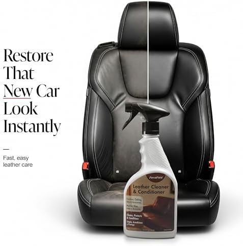 ForceField 2-in-1 Leather Cleaner & Conditioner (22oz) - Restores Natural Oils, Removes Stains and Hides Scuffs - Safe for Finished Leather
