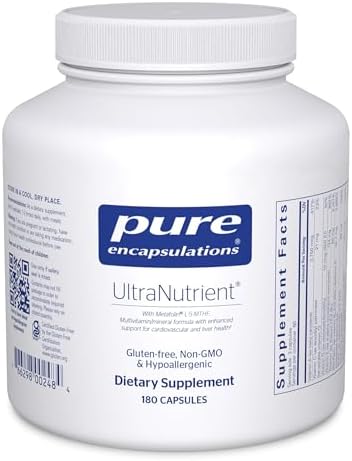 Pure Encapsulations UltraNutrient - Minerals & Multivitamins - Supports Liver & Heart Health* - Supplement for Antioxidants - with Vitamin C, CoQ10 - Non-GMO * Gluten-Free - 90 Capsules | Minerals and Multivitamins, Supports Liver and Heart Health*, Supp…