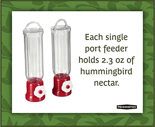 Pennington Planter Small Hummingbird Feeder, 2.3 Ounce Capacity | Hanging hummingbird feeder, dishwasher safe, disassembles fully