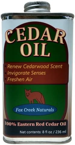 8oz Cedar Oil Can - Essential Eastern Red Cedar Wood (Juniperus Virginiana) Oil - Fox Creek Cedar Oil