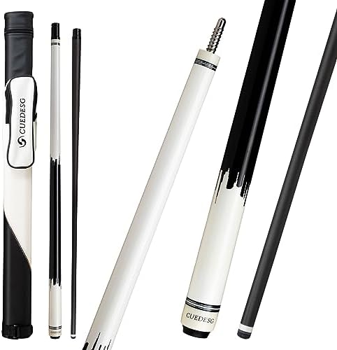 Carbon Fiber Pool Cue Stick 10.5mm/11.8mm/12.5mm,Low Deflection Pool Stick,Professional Cue Stick with Case