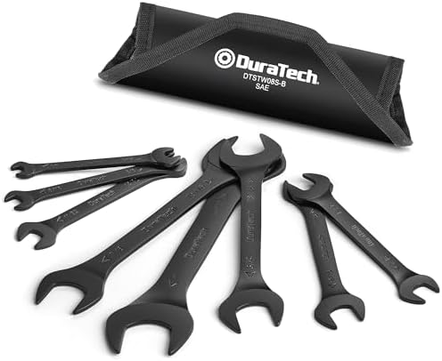 DURATECH Super-Thin Open End Wrench Set, 8-Piece, Metric