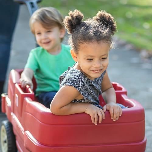 Step2 Neighborhood Wagon, Kids Ride On Toy, Stroller Substitute, Includes Seat Belts, Made of Durable Plastic, Max Weight 75 lbs.