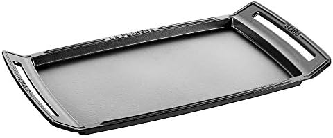 Staub Cast Iron 18.5 x 9.8-inch Plancha/Double Burner Griddle, Made in France