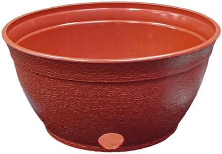 EMSCO Expandable Hose Hider – Expandable Hose Storage Pot – Rustic Terra Cotta
