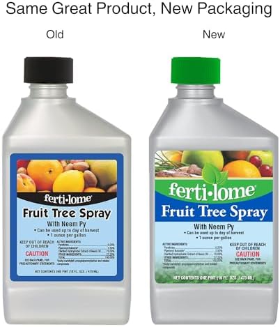 Fertilome (10131) Fruit Tree Spray Multi-Purpose Insecticide &, 16 oz | Pyrethrins + sulfur formula - Kills insects, mites