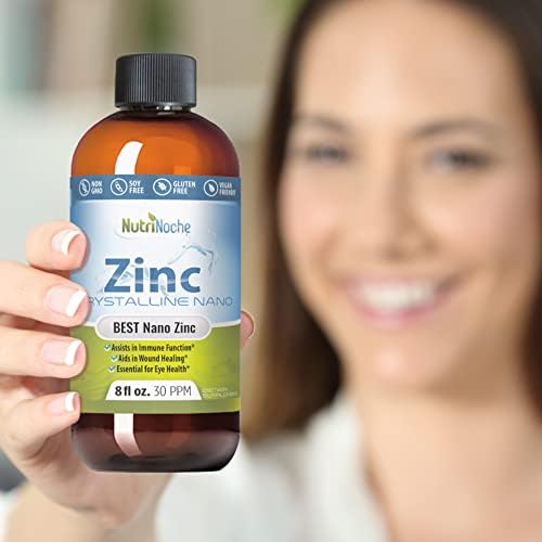 Liquid Zinc Supplement by Nutrinoche: Organic Liquid Drops - Ionic Zinc and Picolinate Alternative - 99.99% Ultra Pure Crystalline Nano Particles