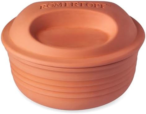 Romertopf 15005 Clay Roaster | Non-Stick Dutch Oven | Healthy Pot Cooking | Clay Baker | Versatile Cooking Vessel - 2.1 Quarts (2 Liters) 2-4 People