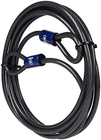 BRINKS - 15 ft x 3/8" Flexible Steel Loop Cable - Heavy Duty Vinyl Wrap for Corrosion Protection