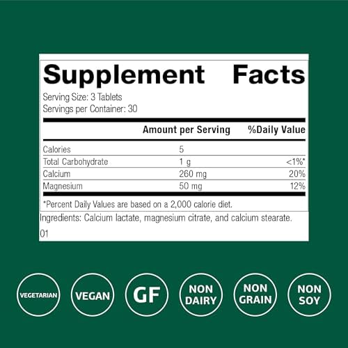 Standard Process - Calcium Lactate Powder - Bone Health & Immune Support - Calcium Magnesium Supplement for Bone Strength & Blood Health - Non-Dairy, Soy & Gluten-Free - 12 oz