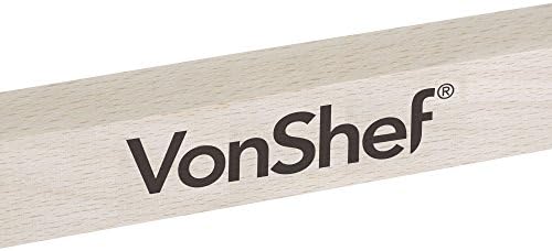 VonShef Pasta Drying Rack - Collapsible Wooden Spaghetti, Noodle and Fresh Pasta Drying Stand - Natural Beechwood