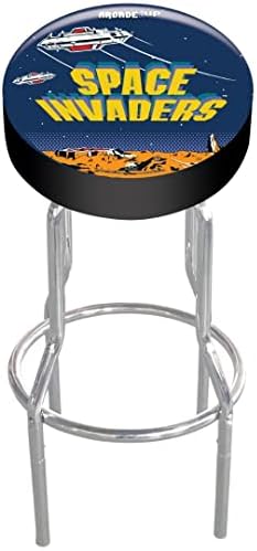 ARCADE1UP Stool Adjustable Height 21.5 inches to 29.5 inches (Space Invaders)