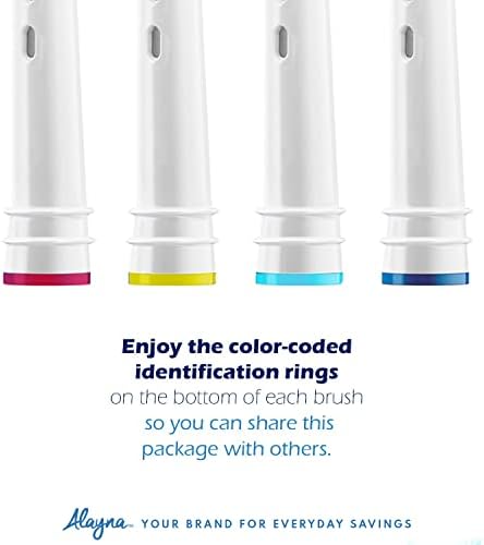 Alayna Assorted Brush Heads Compatible with Oral-B, 16 Pack