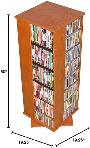 Venture Horizon Revolving Media Tower 900 Black with Oak Trim