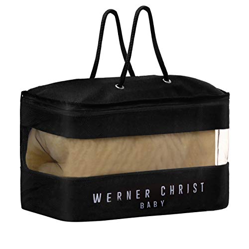 Werner Christ - Genuine Sheepskin BABYSWEET - Cuddly, Medical Fur, Ideal for Baby Carriages, as a Crawling mat or Rug. Length +/- 37.3", Color Natural Gold-Yellow
