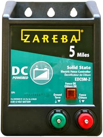 Zareba EDC5M-Z 5-Mile Battery Operated Electric Fence Charger Energizer