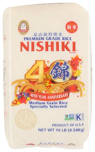 Nishiki Premium Rice, Medium Grain,15 Pound (Pack of 1)