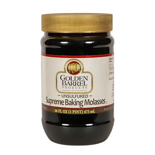 Golden Barrel Unsulfured Blackstrap Molasses, Bulk 128 oz Jug, Rich Robust Molasses for Baking, Cooking & Marinades
