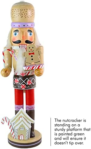 Gingerbread Chef Christmas Wooden Nutcracker - Xmas Figure Decoration 14"