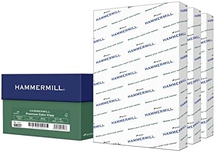 Hammermill Printer Paper, Premium Color 32 lb Copy Paper, 8.5 x 11-1 Ream (500 Sheets) - 100 Bright, Made in the USA, white (102630)