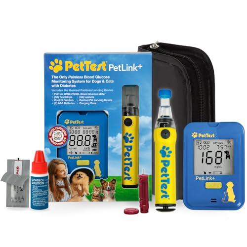 PetTest Genteel Glucose Monitor Kit for Dogs and Cats, Pain-Free Testing