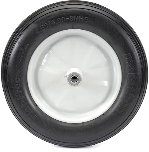 Marathon 00001 16" Ribbed Flat Free Wheelbarrow Tire