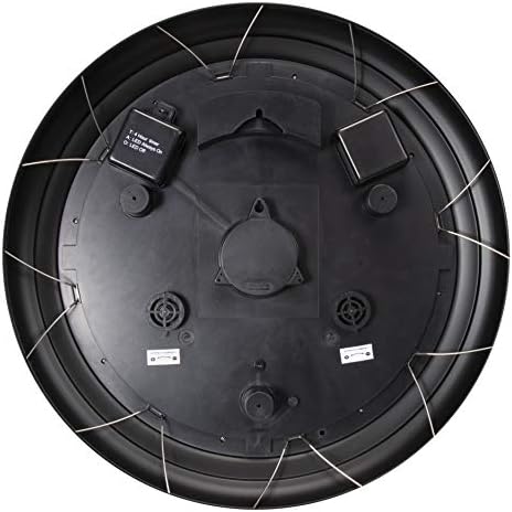 AcuRite 75133M LED Illuminated Outdoor Clock with Temperature and Humidity, 24", Black